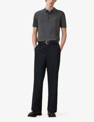 ALLSAINTS: Mode Short-Sleeve Merino Wool Polo Shirt