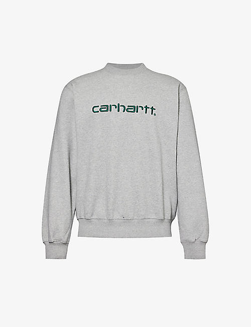 CARHARTT WIP: Logo-embroidered cotton-blend sweatshirt