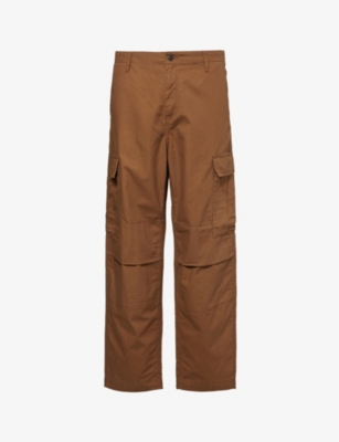 CARHARTT WIP: Brand-appliqué straight-leg cotton cargo trousers