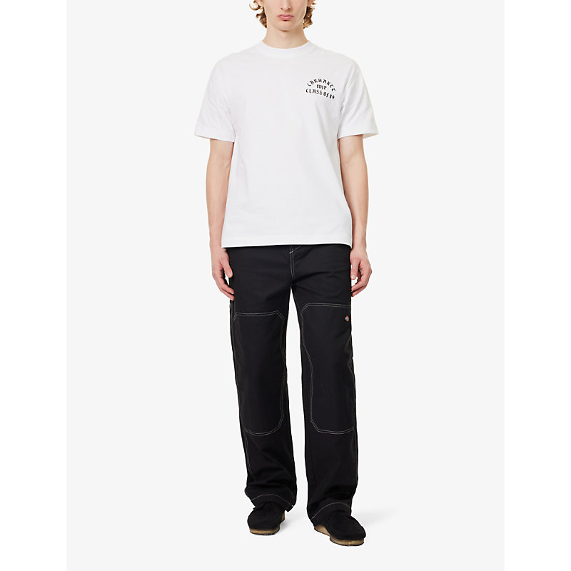 Shop Carhartt Wip Men's White Black Class Of 89 Graphic-print Organic Cotton-jersey T-shirt