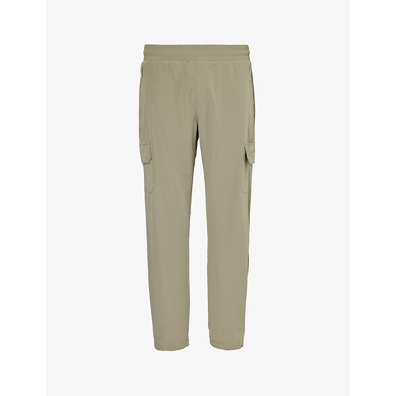 Arne Mens Olive Relaxed-fit Cargo-pocket Stretch-woven Trousers