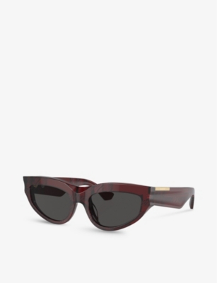 Burberry Womens Red Be4425u Cat-eye Acetate Sunglasses In Red