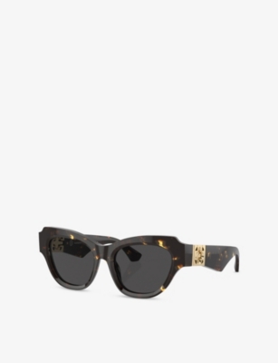 Burberry Womens Brown Be4423 Square-frame Tortoiseshell Acetate Sunglasses