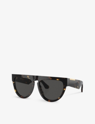 Shop Burberry Women's Brown Be4416u Irregular-frame Acetate Sunglasses
