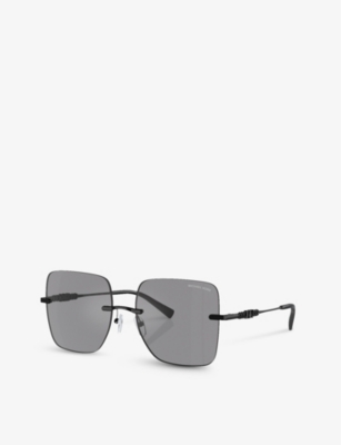 Shop Michael Kors Women's Grey Mk1150 Quebec Square-frame Metal Sunglasses