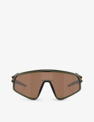 Oakley Womens Green Oo9404 Latch Shield-frame Acetate Sunglasses