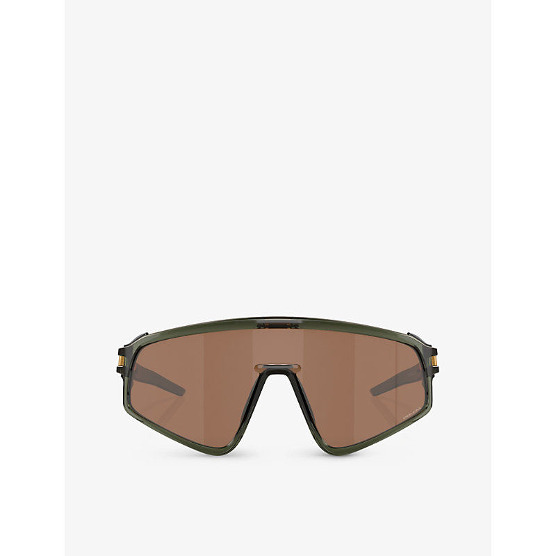 Oakley Womens Green Oo9404 Latch Shield-frame Acetate Sunglasses