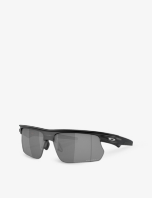 Shop Oakley Women's Black Oo9400 Bisphaera Rectangle-frame Acetate Sunglasses