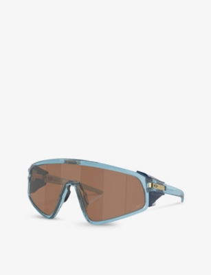 Oakley Km Latch Tm Panel Mask Sunglasses In Blue
