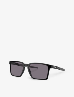Shop Oakley Womens Black Oo9483 Exchange Sun Rectangle-frame Acetate Sunglasses