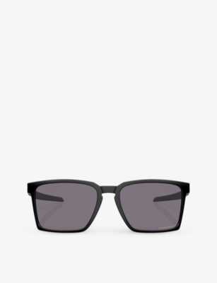 Oakley Womens Black Oo9483 Exchange Sun Rectangle-frame Acetate Sunglasses