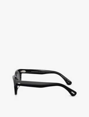 Oliver Peoples Womens Ov5540su Rosson Sun Polarised Rectangle-frame Acetate Sunglasses Black In Black