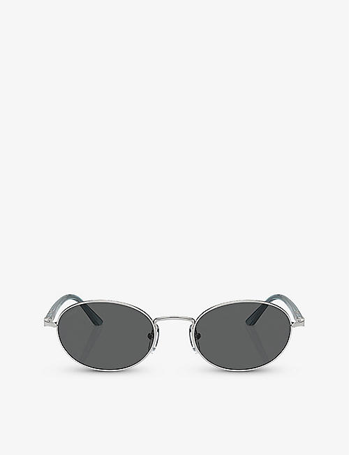 PERSOL: PO1018S Ida round-frame metal sunglasses