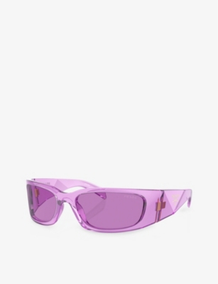 Prada Womens  Pr A14s Butterfly-frame Acetate Sunglasses In Purple