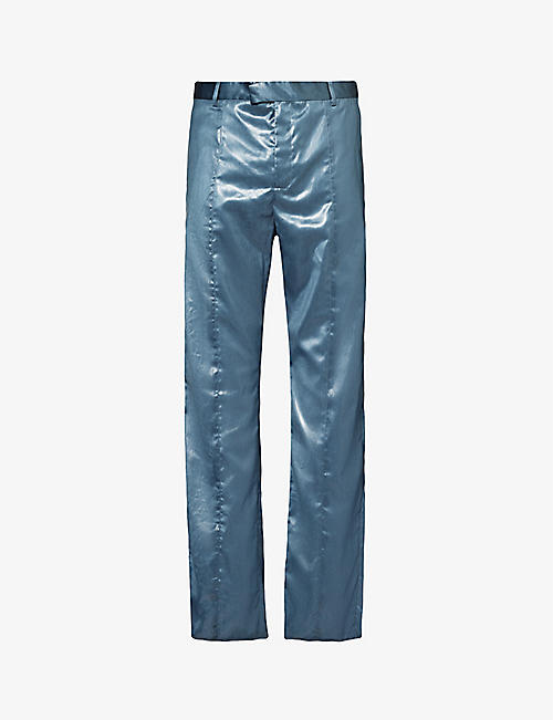 MARTINE ROSE: Darted straight-leg shell trousers