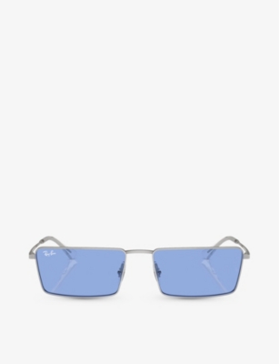 RAY-BAN: RB3741 Emy rectangle-frame metal sunglasses