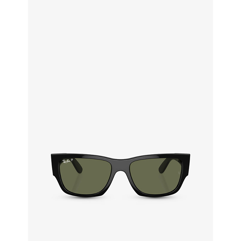 Ray Ban Ray-ban Womens Black Rb0947s Carlos Rectangle-frame Acetate Sunglasses