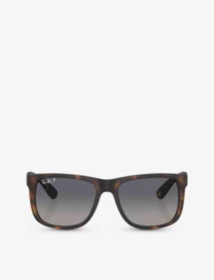 Ray Ban Ray-ban Womens Brown Rb4165 Justin Square-frame Nylon Sunglasses