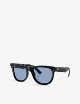 Shop Ray Ban Ray-ban Women's Black Rbr0502s Wayfarer Reverse Square-frame Injected Sunglasses