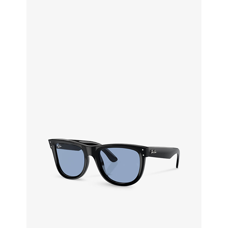 Shop Ray Ban Ray-ban Women's Black Rbr0502s Wayfarer Reverse Square-frame Injected Sunglasses