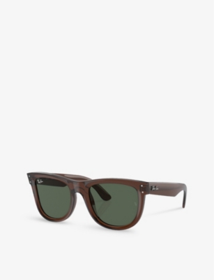 Ray Ban Ray-ban Womens Brown Rbr0502s Wayfarer Reverse Square-frame Injected Sunglasses In Brown
