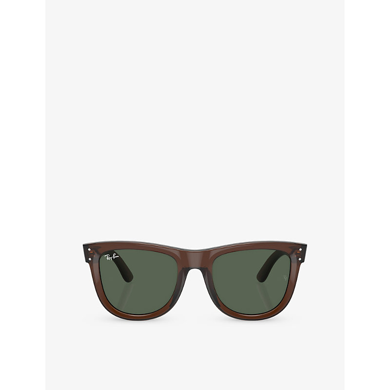 Ray Ban Ray-ban Womens Brown Rbr0502s Wayfarer Reverse Square-frame Injected Sunglasses