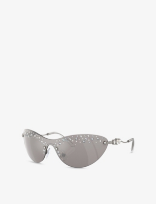 SWAROVSKI: SK7023 Cat-Eye Metal Sunglasses