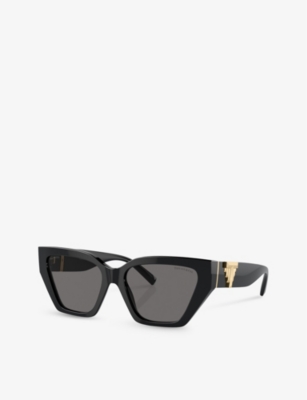 Tiffany & Co Womens Tf4218 Irregular-frame Acetate Sunglasses Black In Black