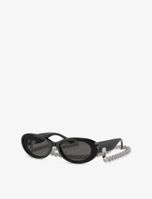Tiffany & Co . Cat-eye Sunglasses With Chain Detail In Black