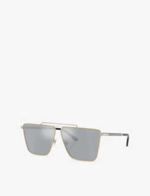 VERSACE: VE2266 Square-Frame Metal Sunglasses