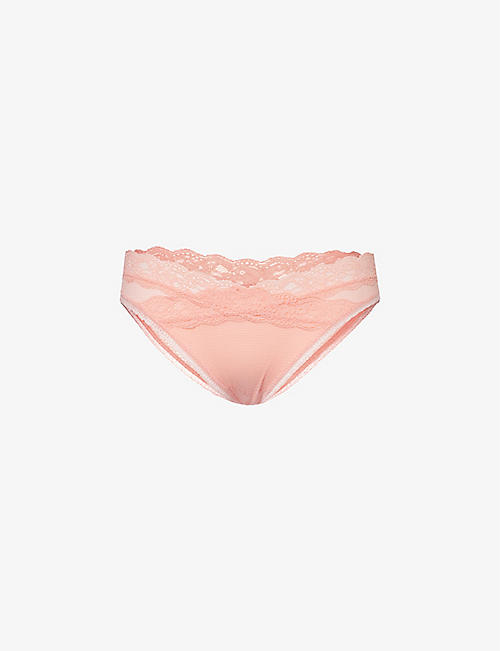 PASSIONATA: Brooklyn mid-rise stretch-lace thong