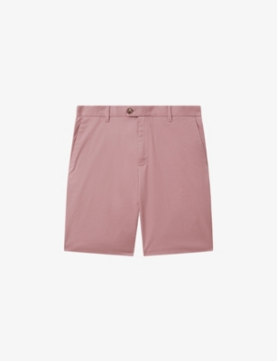 Shop Reiss Men's Dusty Pink Wicket Regular-fit Stretch-cotton Chinos
