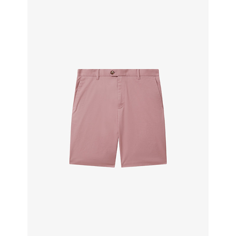 Shop Reiss Wicket Regular-fit Stretch-cotton Chinos In Dusty Pink