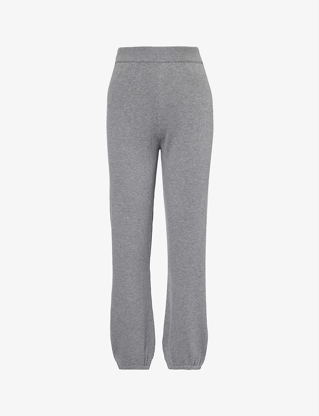 Simkhai Womens Heather Grey Relaxed-fit Cotton And Cashmere-blend Trousers