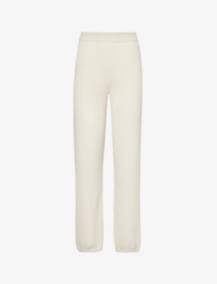 Simkhai Womens Ivory Relaxed-fit Cotton And Cashmere-blend Trousers