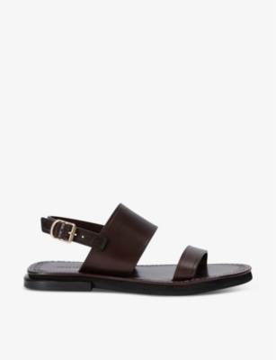DRIES VAN NOTEN: Back strap leather sandal