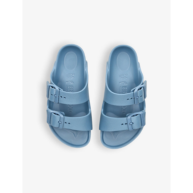 Shop Birkenstock Boys Blue Kids Arizona Two-strap Moulded Sandals