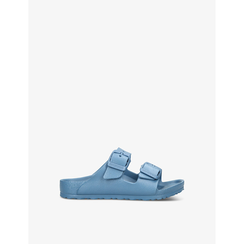 Shop Birkenstock Boys Blue Kids Arizona Two-strap Moulded Sandals