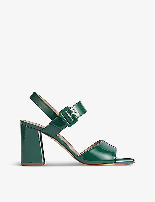 LK BENNETT: Rae block-heel patent-leather sandals