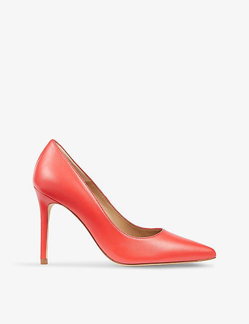 LK BENNETT: Fern heeled leather court shoes