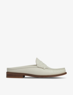 LK BENNETT: Oslo backless leather loafers