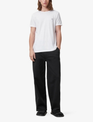 Allsaints Tonic Crew Ramskull T-shirts 3 Pack In Optic/black/gr