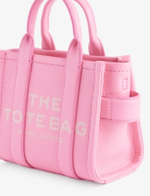 Shop Marc Jacobs Women's Petal Pink The Leather Mini Tote Bag