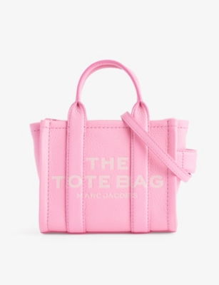 Shop Marc Jacobs Women's Petal Pink The Leather Mini Tote Bag