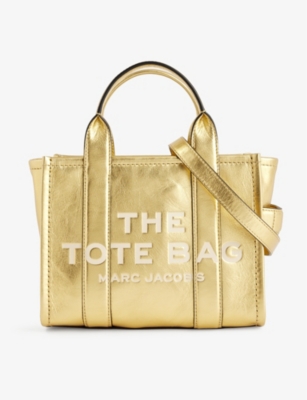 Marc Jacobs Womens Gold The Leather Small Tote Bag