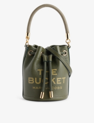 Marc Jacobs Womens Forest The Leather Mini Bucket Bag In Green