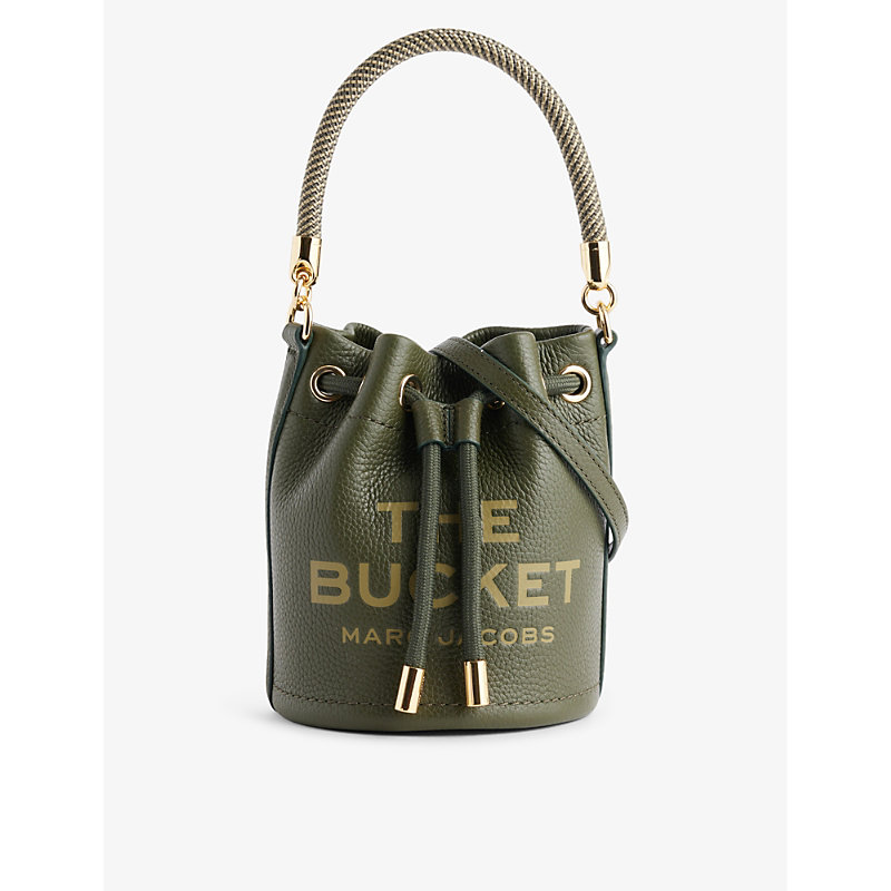 Marc Jacobs Womens Forest The Leather Mini Bucket Bag In Green