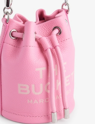 Shop Marc Jacobs The Leather Mini Bucket Bag In Petal Pink
