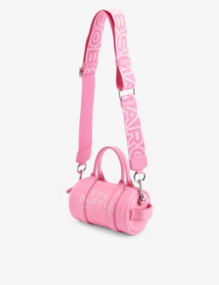 MARC JACOBS MARC JACOBS PETAL PINK THE STRAP BRAND-PRINT WOVEN BAG STRAP 