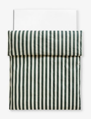 HAY: HAY x Amanda Borberg Ete stripe-print king cotton duvet cover
